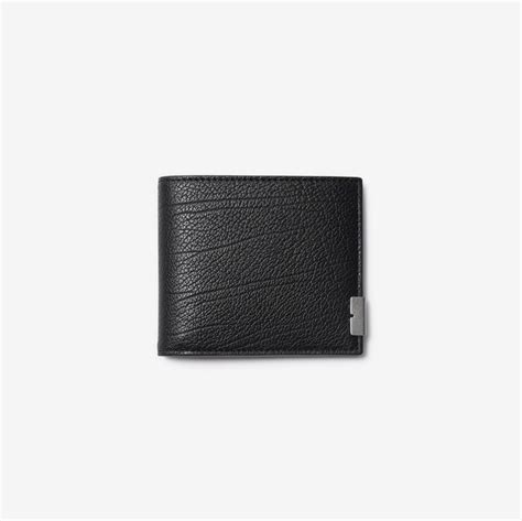 burberry pebbled leather hipfold wallet black|B Cut Bifold Wallet in Black .